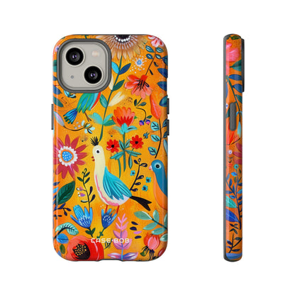 Colorful Birds Bloom iPhone 14 Case - Tough