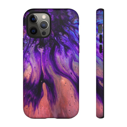 Purple Flow Ink Art iPhone Case (Protective) iPhone 12 Pro Matte Phone Case