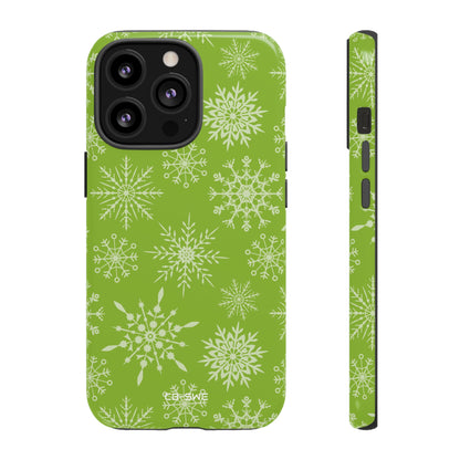 Snowflakes Dance Playfully - iPhone Case