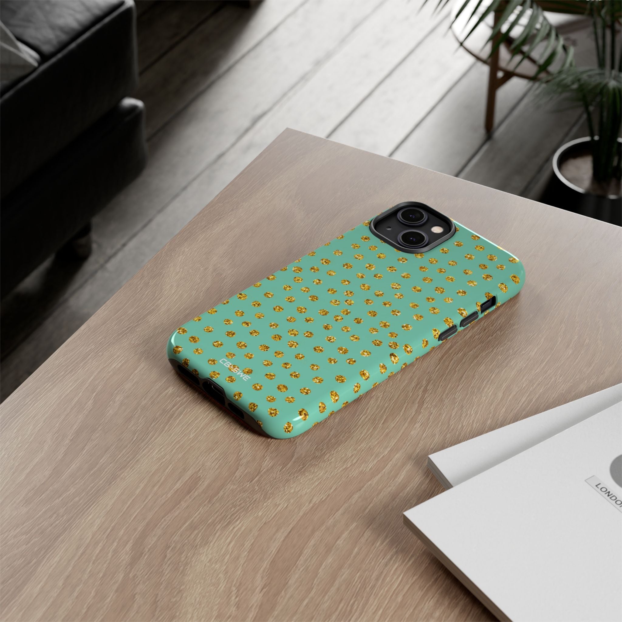 Golden Dots Dance - iPhone Case