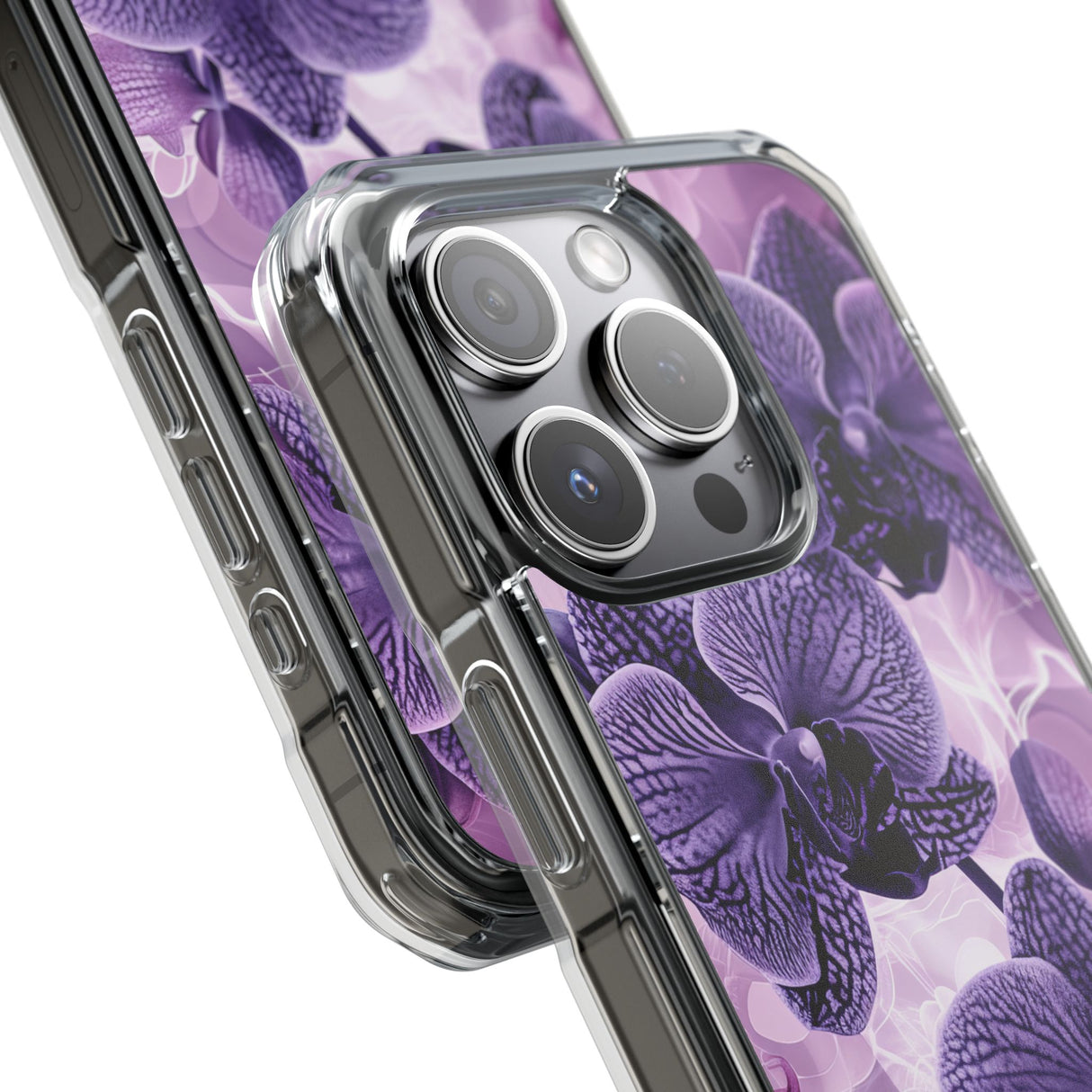 Radiant Orchid Design | Handyhülle für iPhone (Clear Impact Case – magnetisch) 