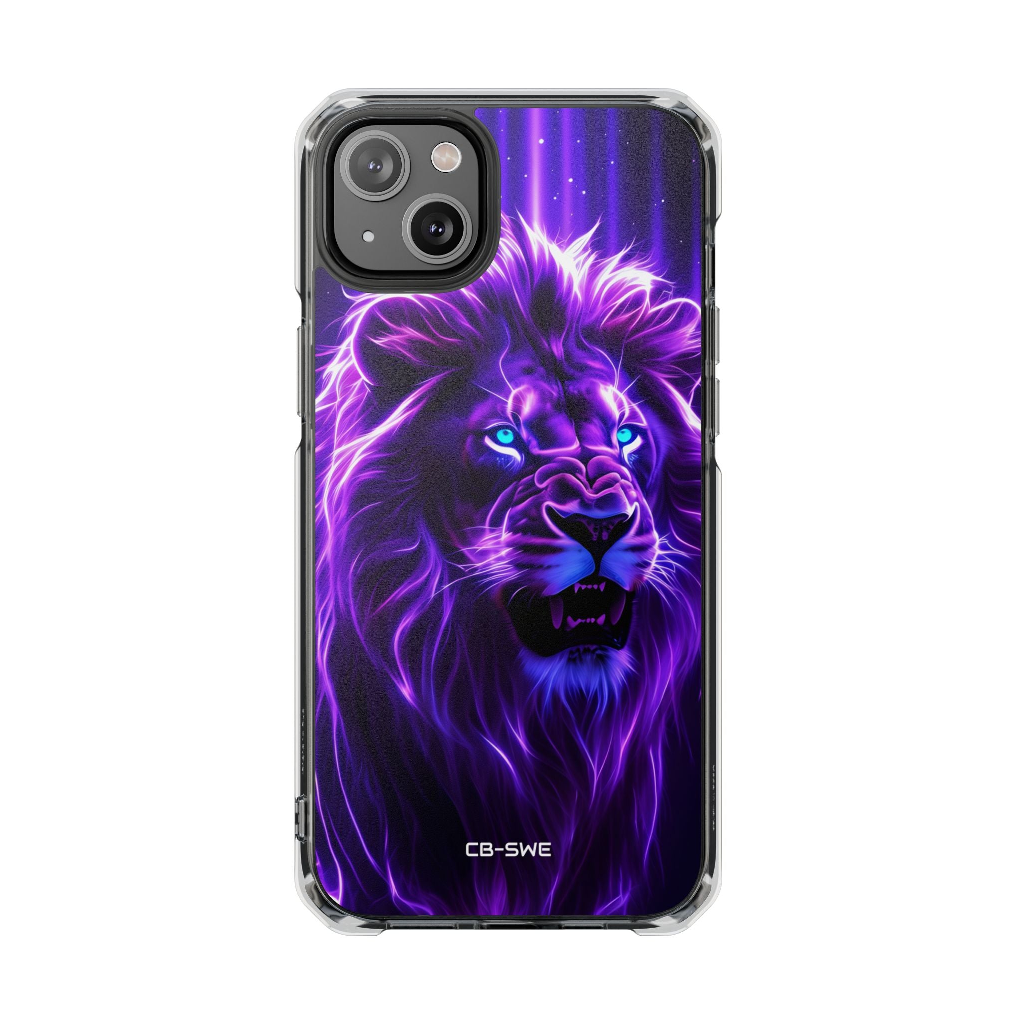 Neon Lion Majesty iPhone Case - Impact