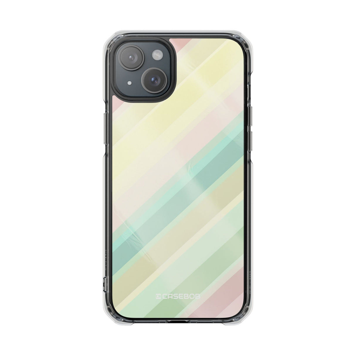 Pastellfarbenes Muster | Handyhülle für iPhone (Clear Impact Case – magnetisch)