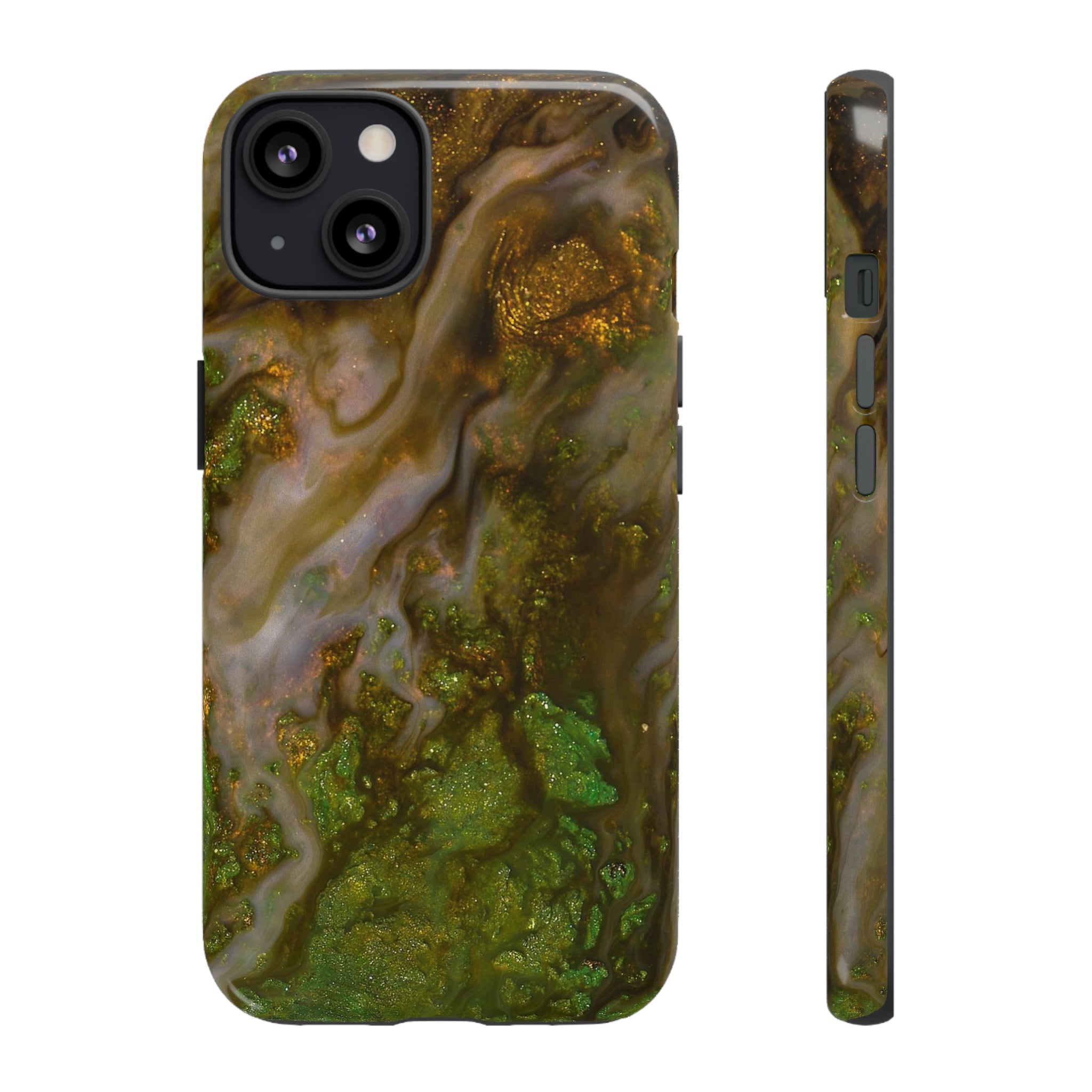 Smaragd Green Ink Art - Protective Phone Case