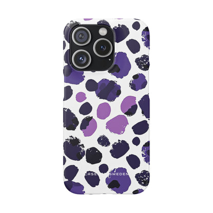 Purple Inkblots iPhone 15 - Slim Phone Case