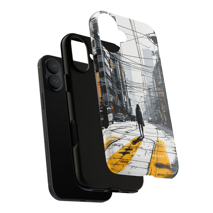 Urban Noir Streetscape iPhone 16 - Tough Phone Case