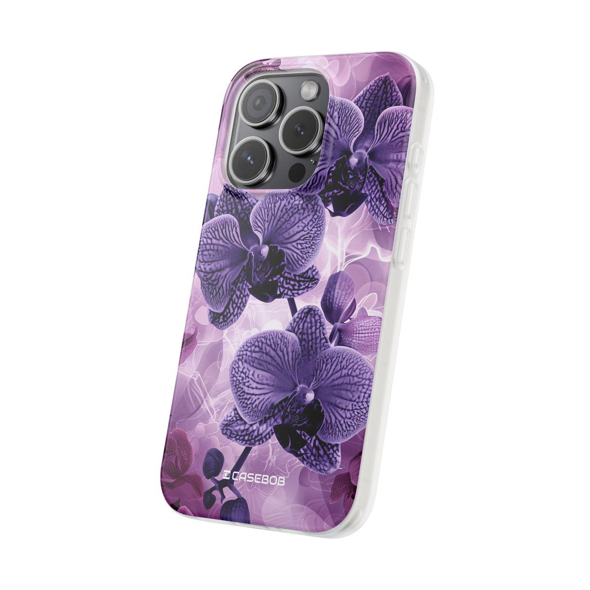 Strahlendes Orchideen-Design | Handyhülle für iPhone (flexible Hülle) 