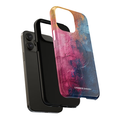 Blue Pink Abstract - Tough + MagSafe® iPhone 14 Phone Case