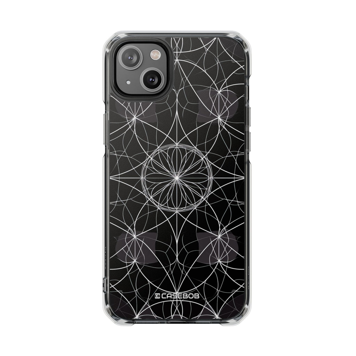 Symmetrische Eleganz – Handyhülle für iPhone (Clear Impact – Magnetisch)