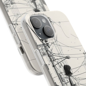 Urban Solitude Sketch | Flexible Phone Case for iPhone