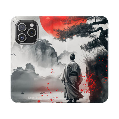 Red Sun Serenity - iPhone 15 Pro Case - Wallet