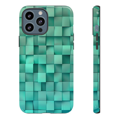 Teal Tranquility: Square Gradient - Protective Phone Case