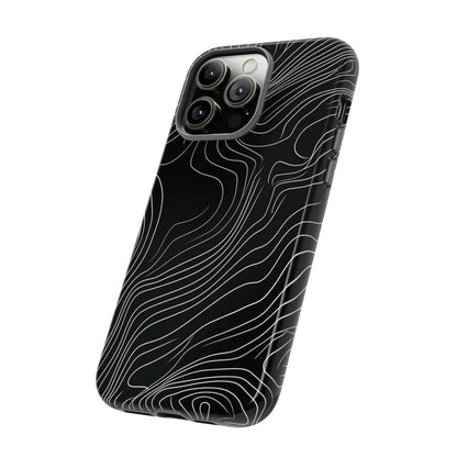 Mancho Grey Lines Abstract Case - Protective Phone Case