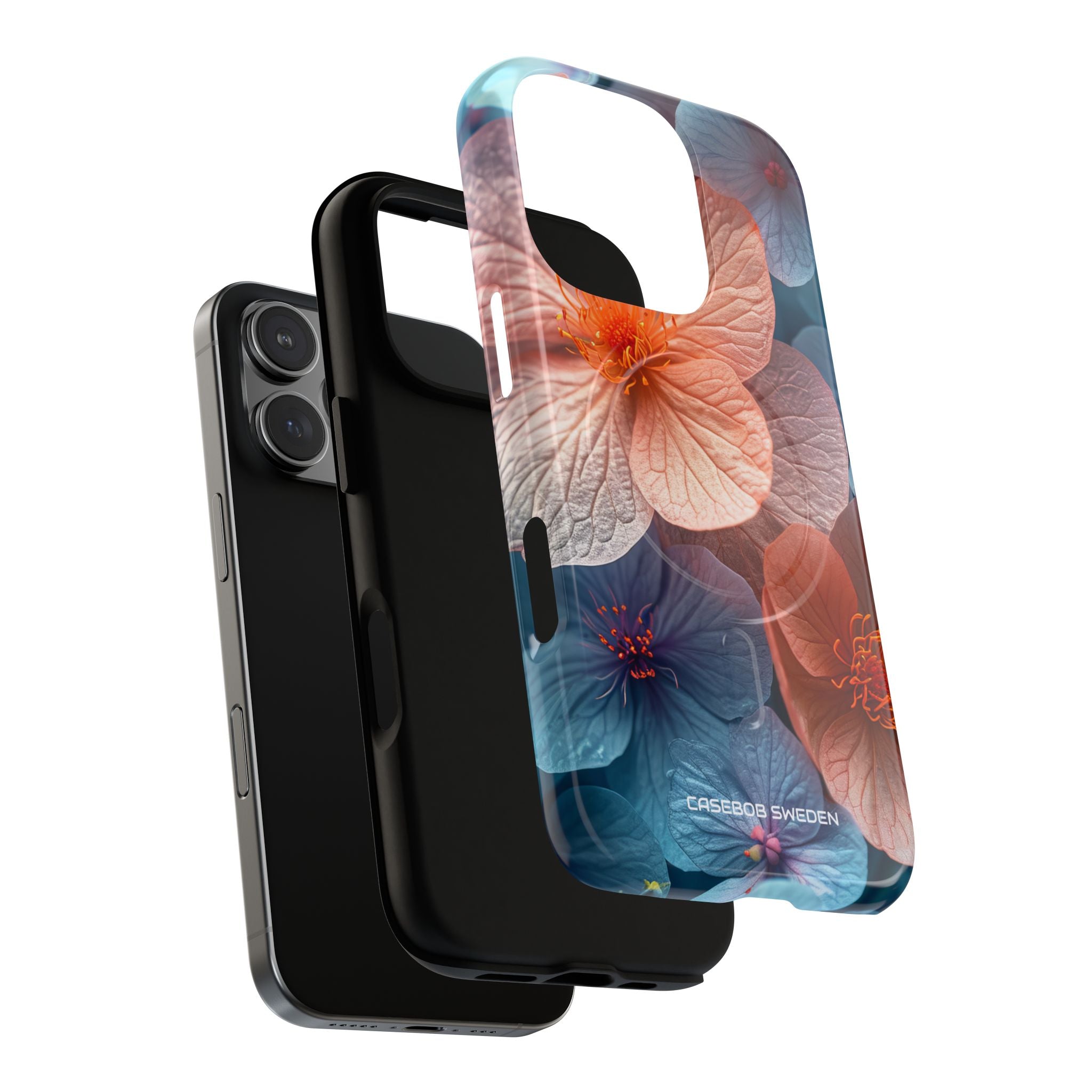 Peach Blossom Serenity - Tough + MagSafe® iPhone 16 Phone Case