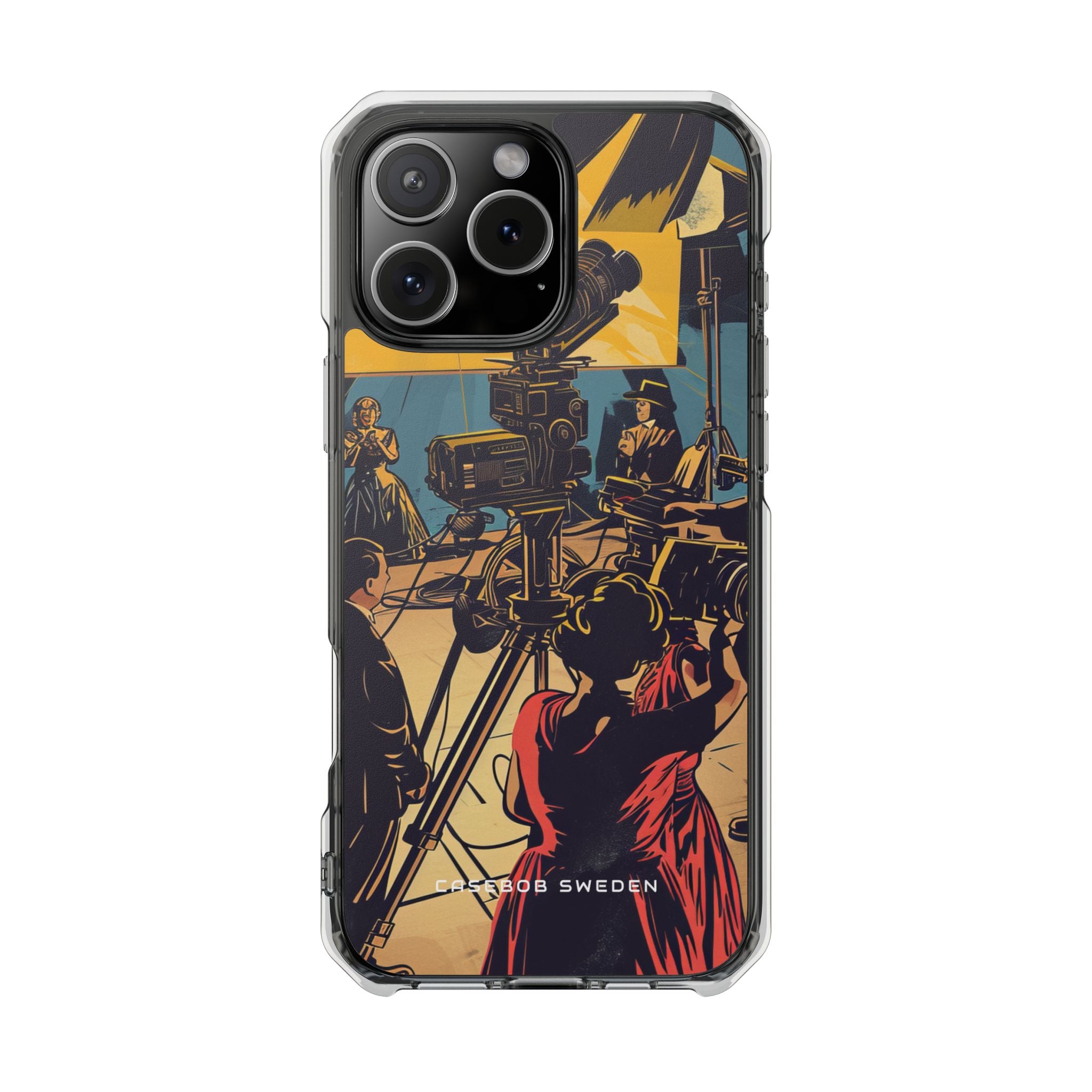 Golden Era Cinematic Spotlight iPhone 16 - Clear Impact Phone Case