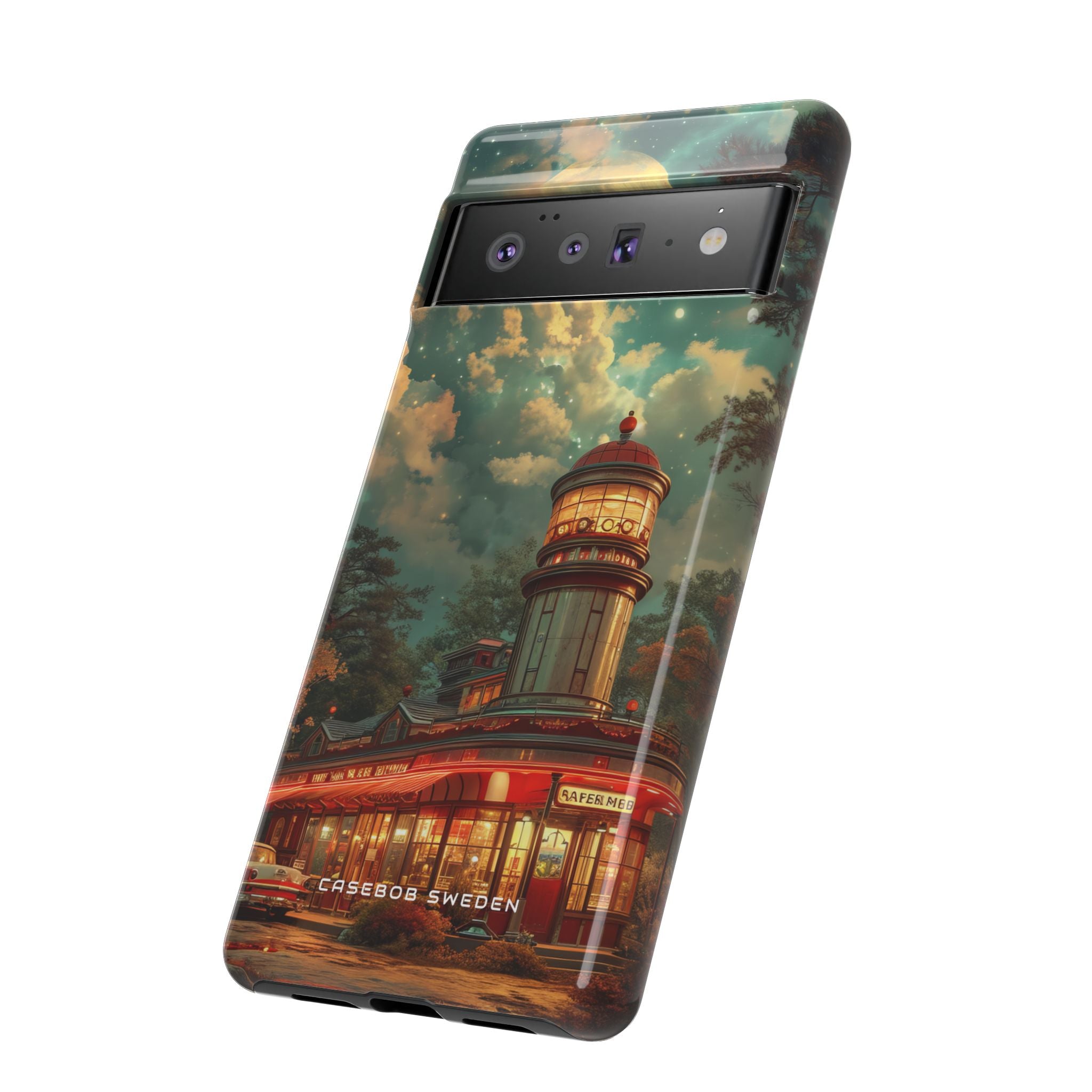 Vintage Moonlit Diner Fantasy Google Pixel 6 - Tough Phone Case