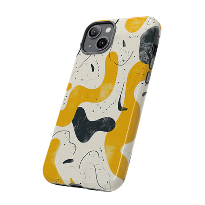 Yellow Linear Harmony - Protective Phone Case