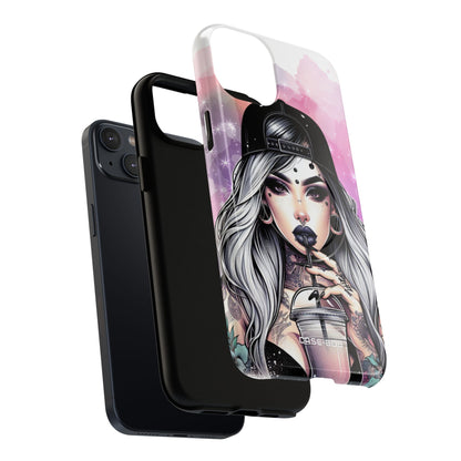 Silver Sip Nebula iPhone 14 Plus Case - Tough+