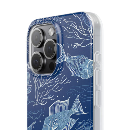 Navy Scale Reef iPhone 15 Pro Max Case - Soft