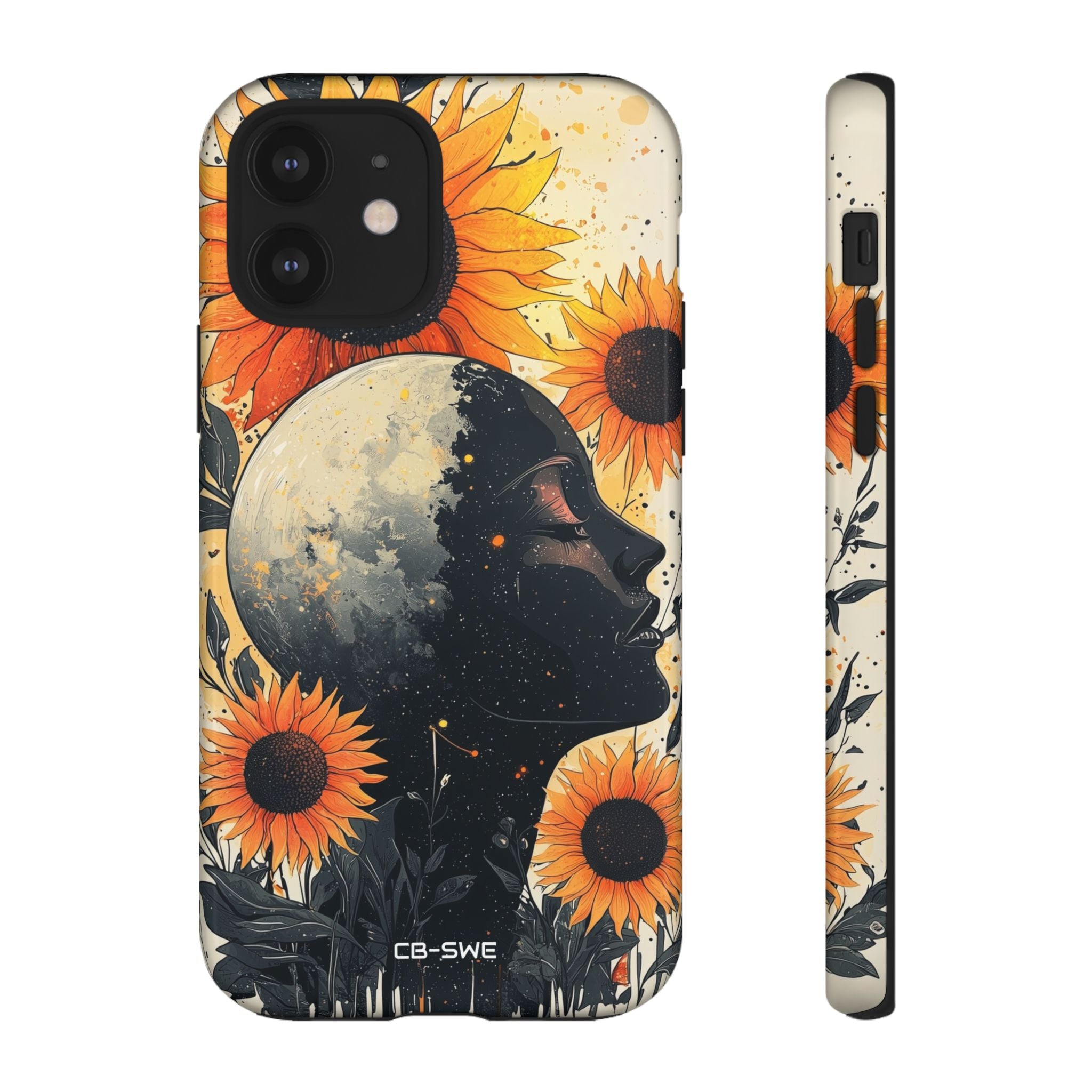 Sunflower Embraces Moon - iPhone Case