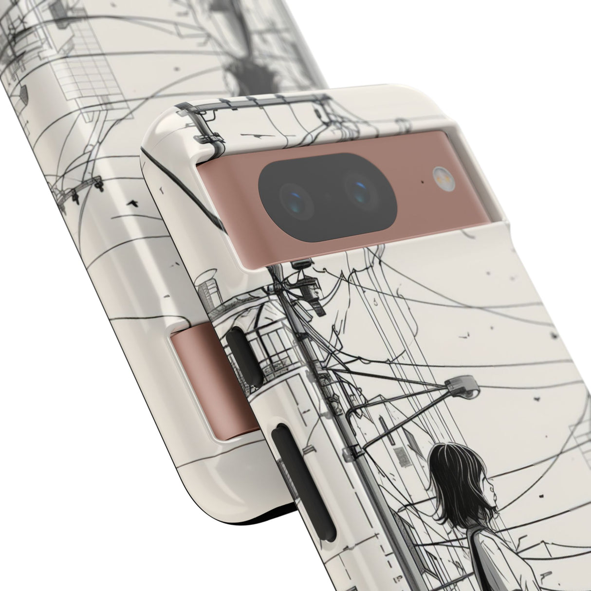 Urban Solitude Sketch | Protective Phone Case for Google Pixel