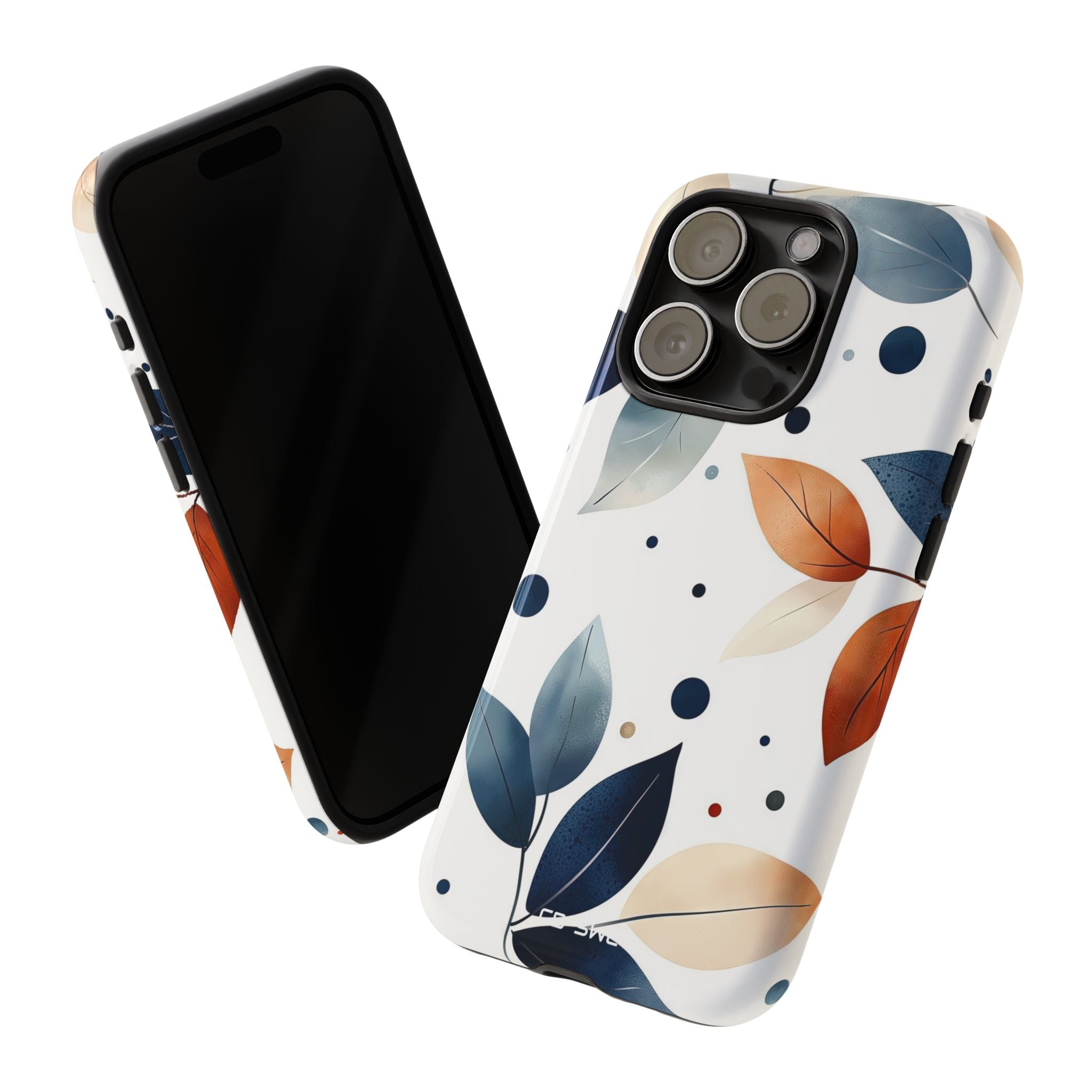 Leaves And Circles - iPhone Case