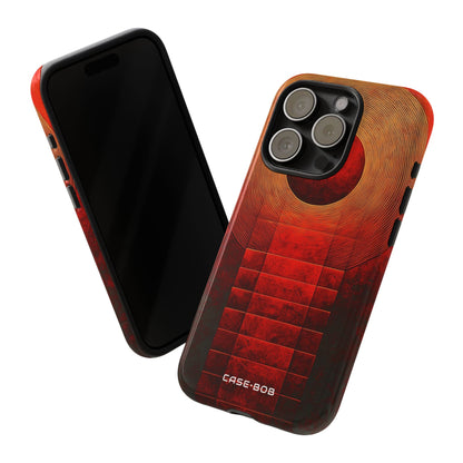 Crimson Orbit iPhone 15 Pro Case - Tough