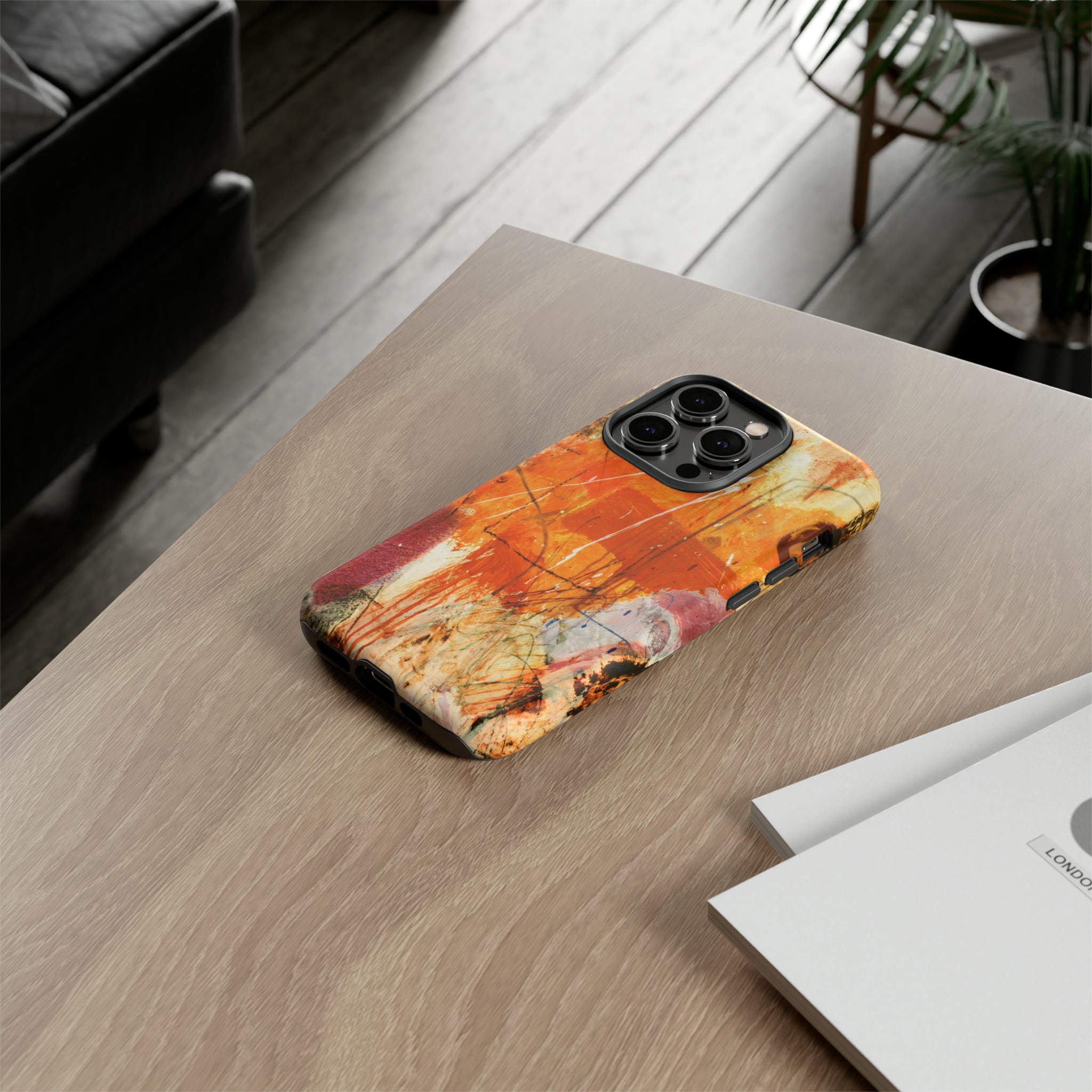 Abstract Orange Art - Protective Phone Case