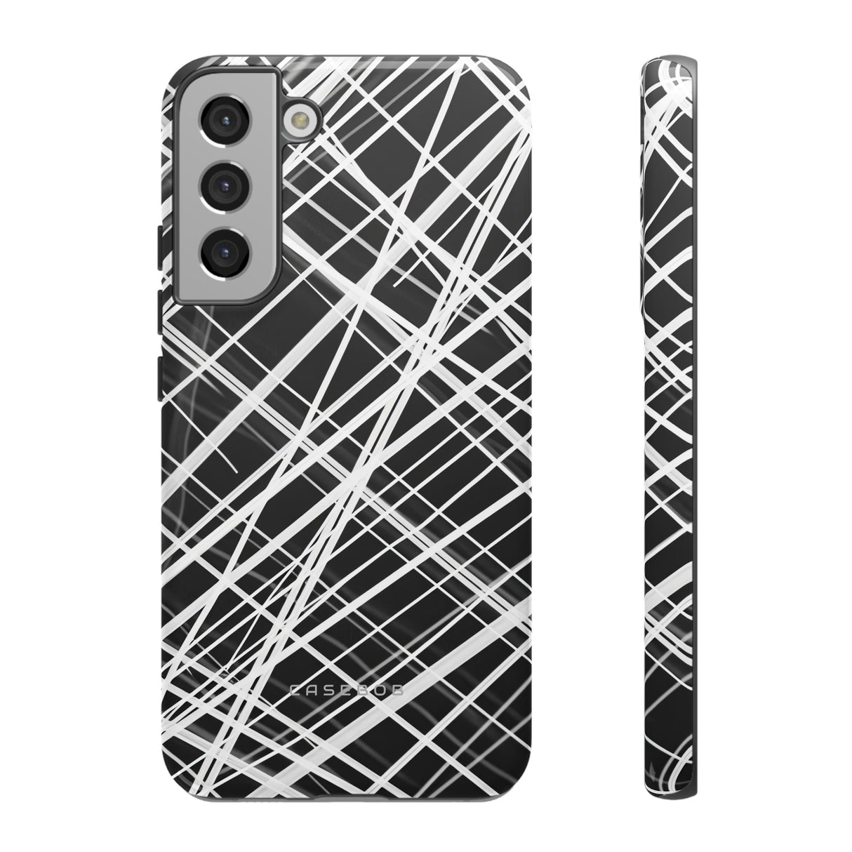 White Line Elegance - Protective Phone Case