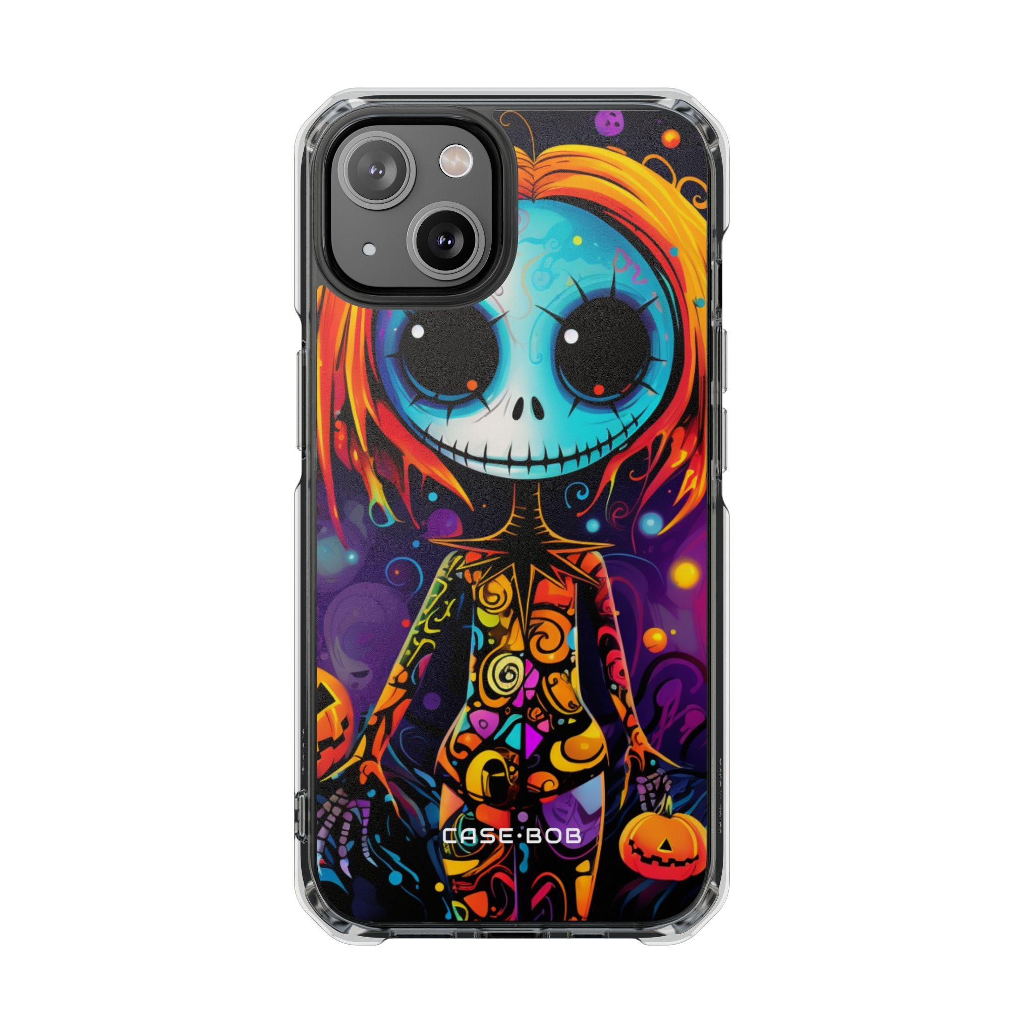 Blue Skull Swirl iPhone 14 Case - Impact