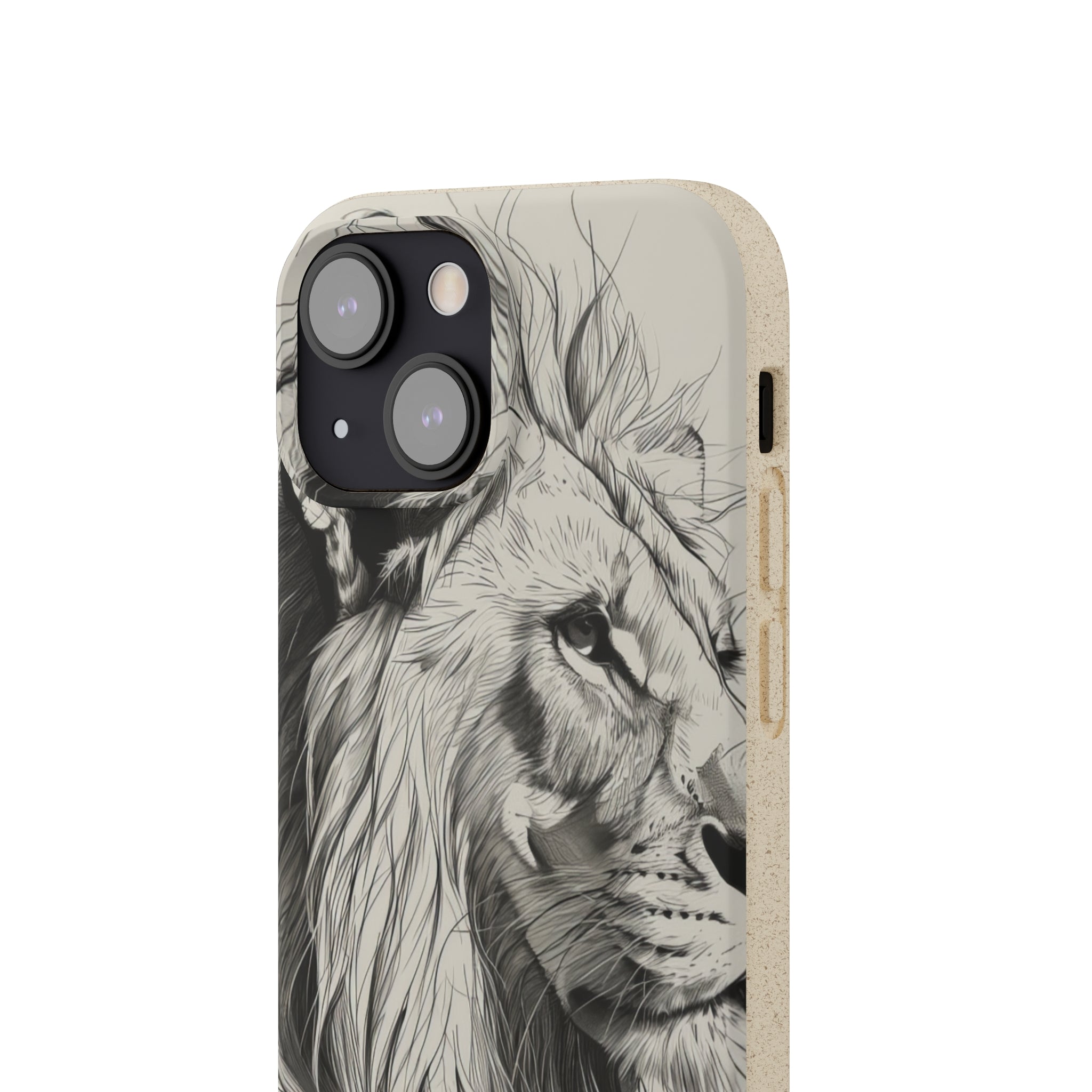 Majestic Linework Lion | Biodegradable Phone Case