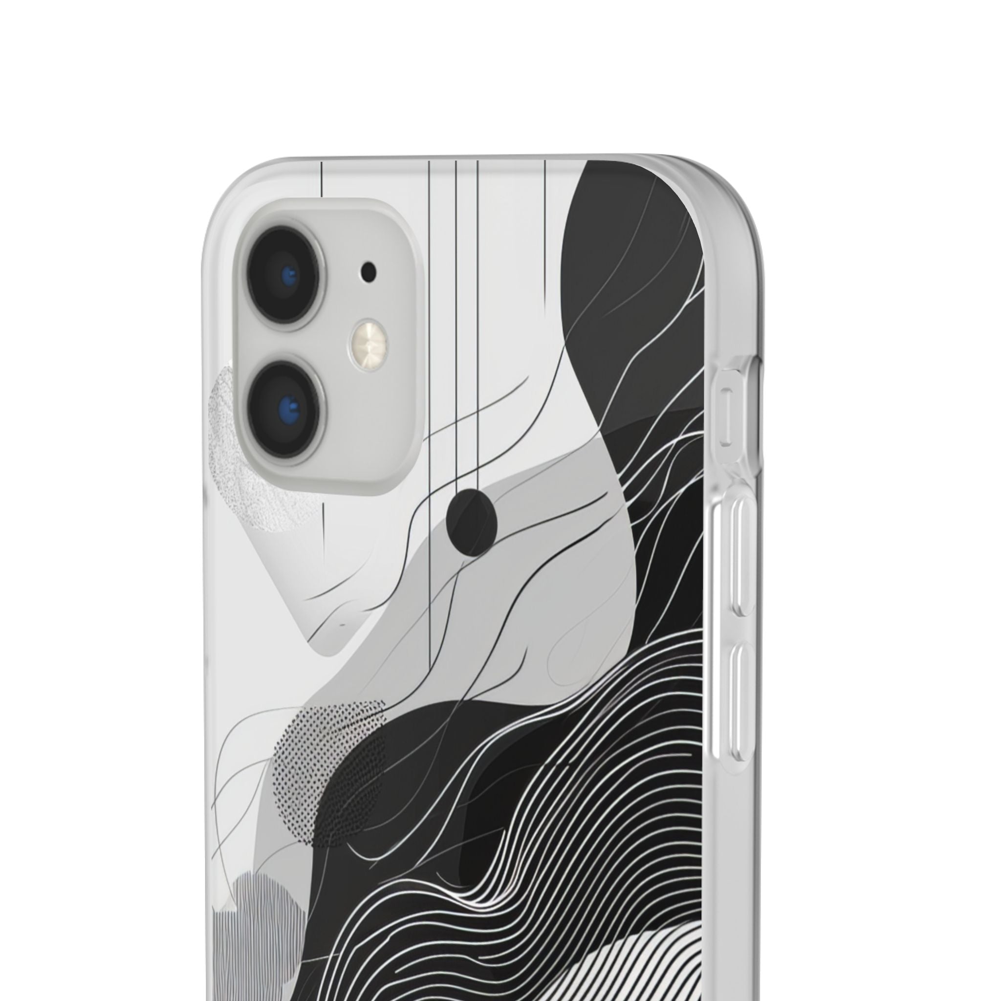 Monochrome Elegance | Flexible Phone Case for iPhone