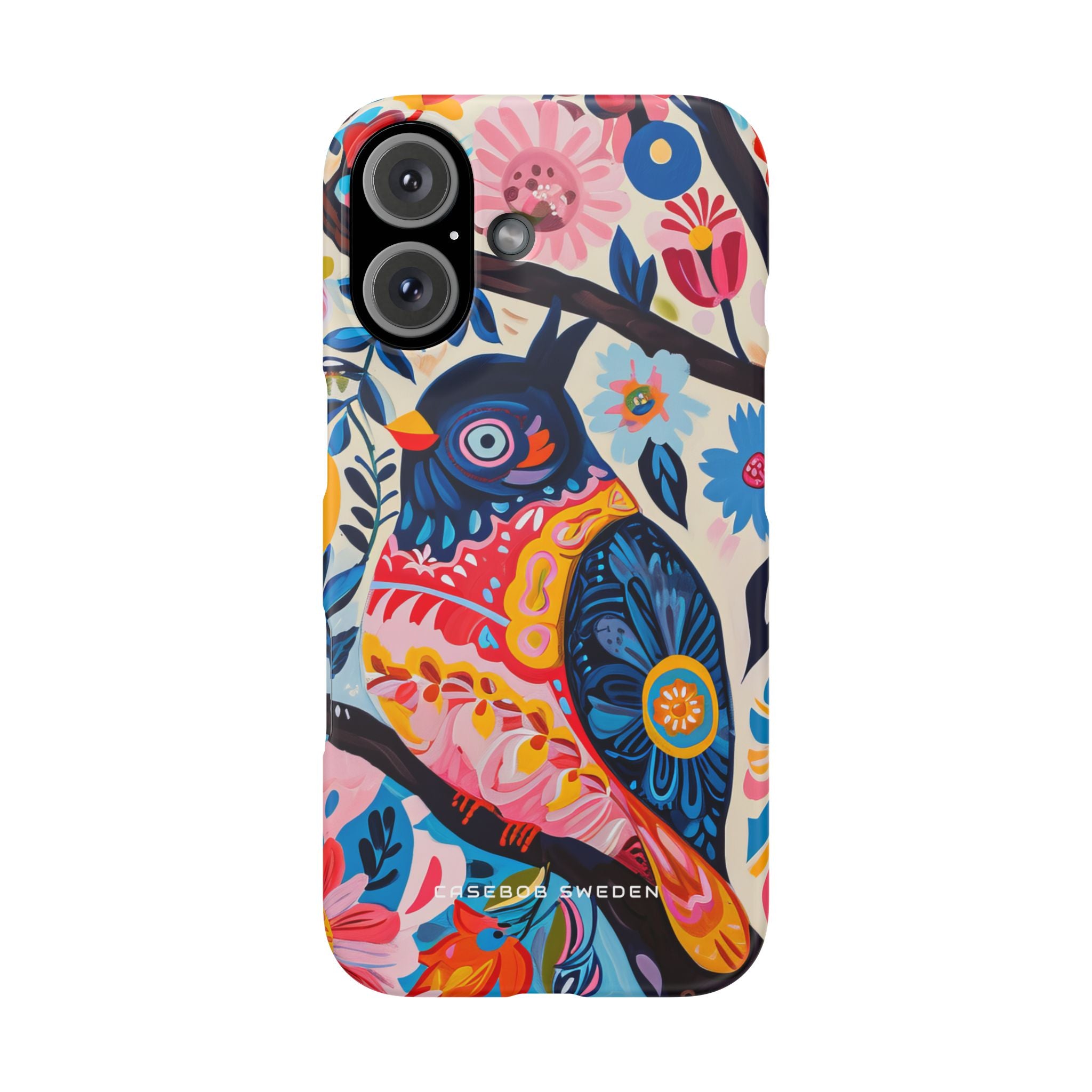 Whimsical Vintage Owl with Floral Charm iPhone 16 - Slim Phone Case