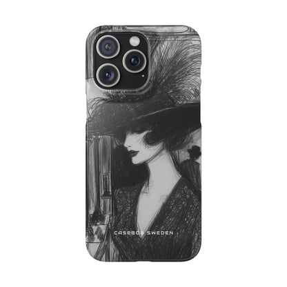 Timeless Elegance in Monochrome iPhone 15 - Slim Phone Case