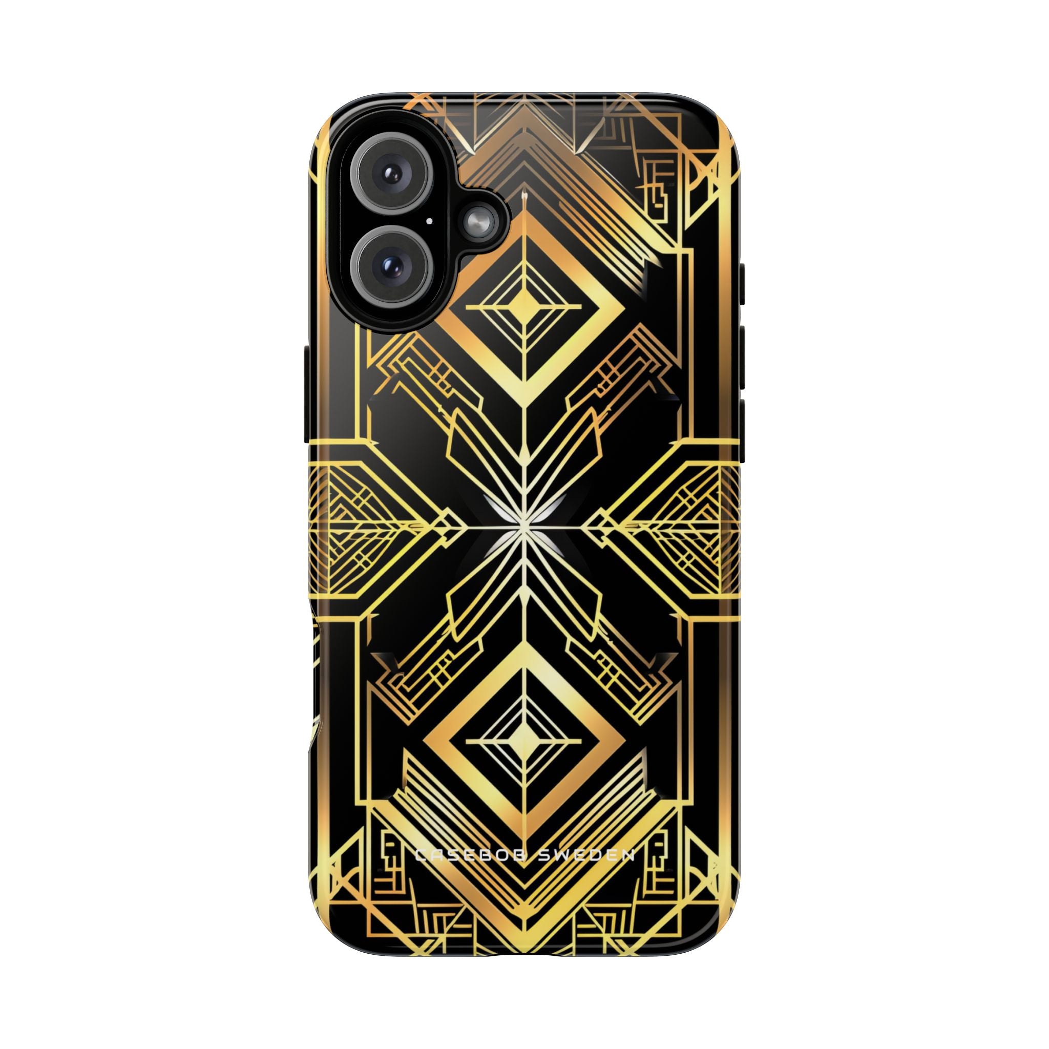 Golden Geometric Opulence iPhone 16 - Tough Phone Case