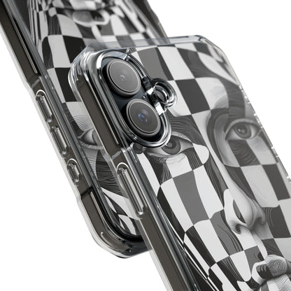 Checkered Face iPhone 16 Plus Case - Impact
