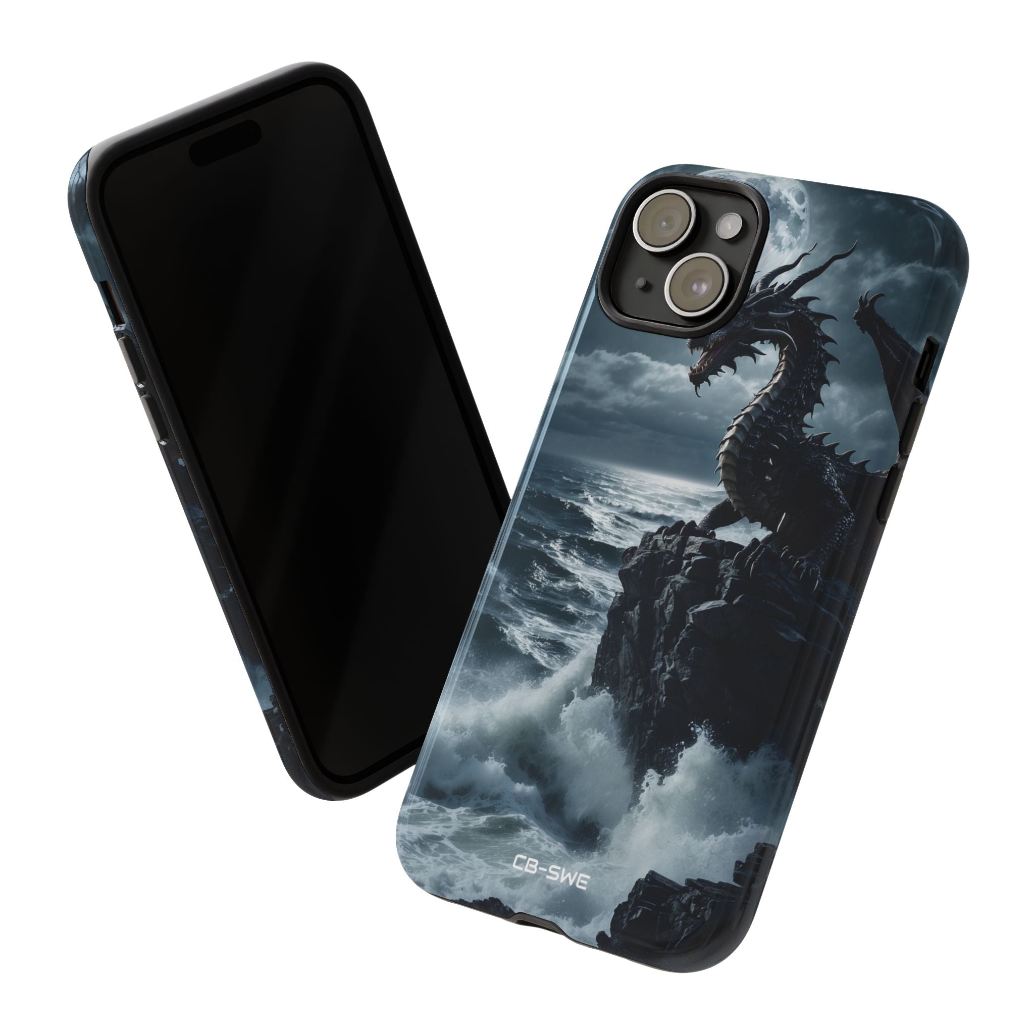 Dragon Roars Against Sea - iPhone Case