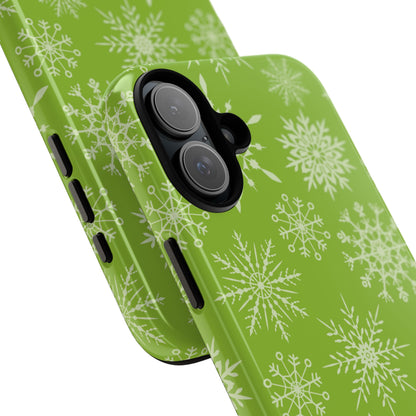 Snowflakes Dance Playfully - iPhone Case
