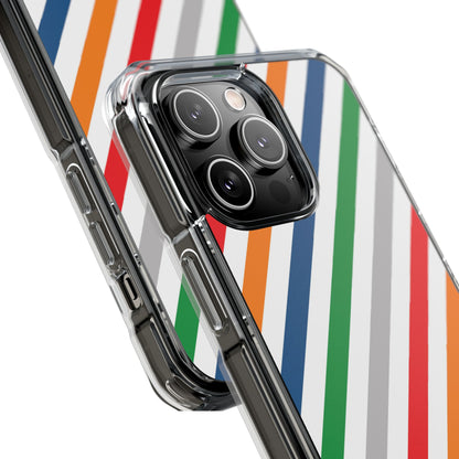 Vibrant Geometric Stripes iPhone Case - Impact