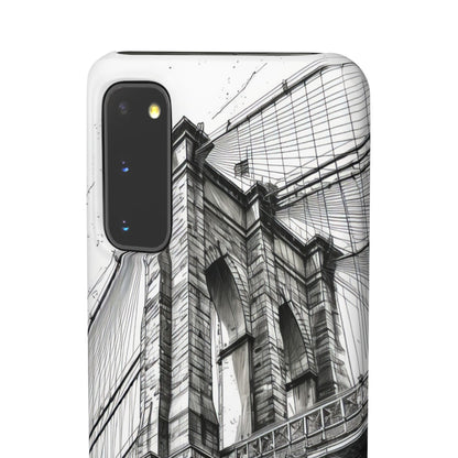 Suspension Bridge Line Art Illustration Samsung S20 - Slim Phone Case