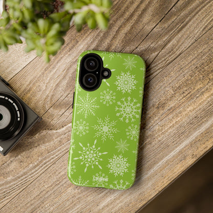 Snowflakes Dance Playfully - iPhone Case