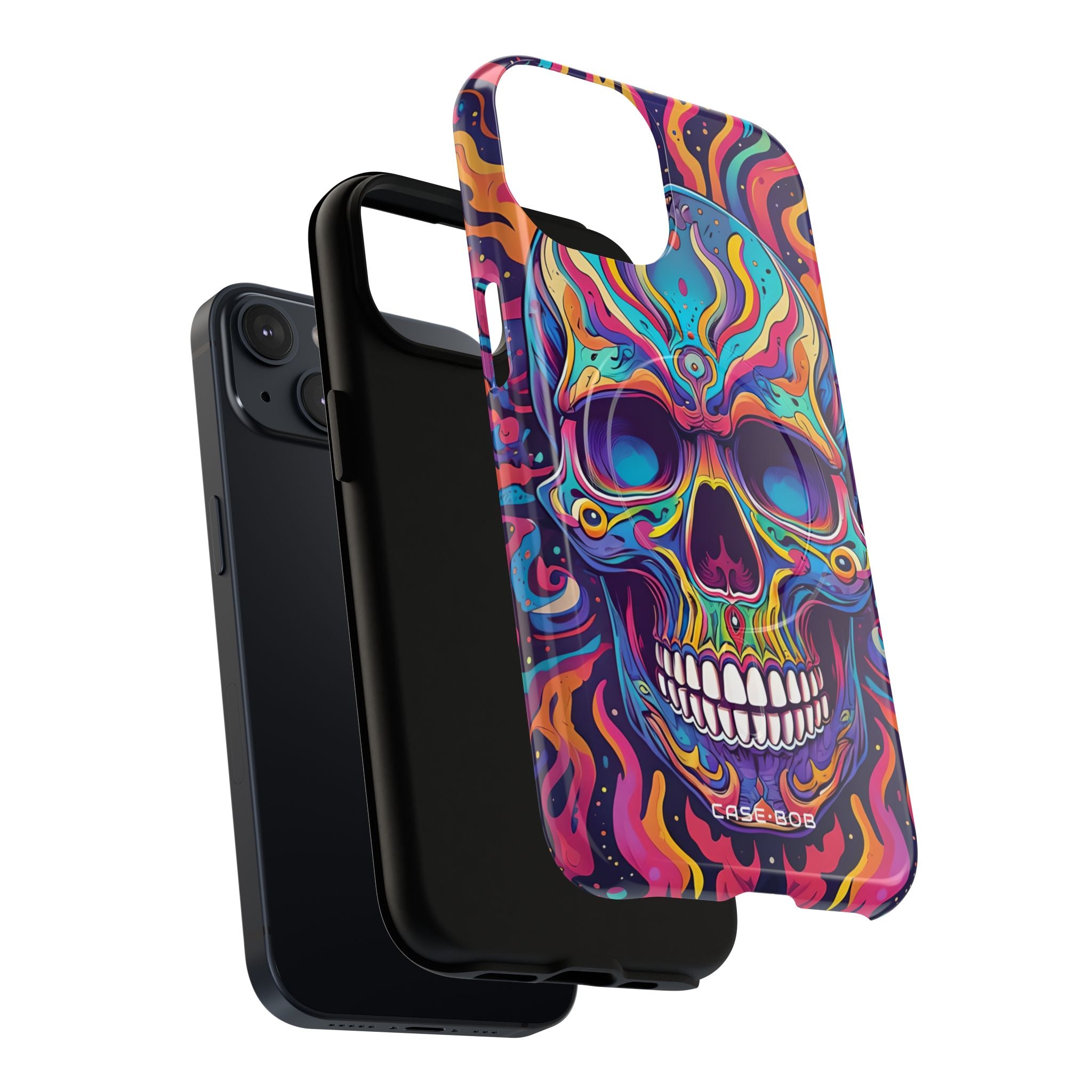 Flaming Skull iPhone 14 Case - Tough+