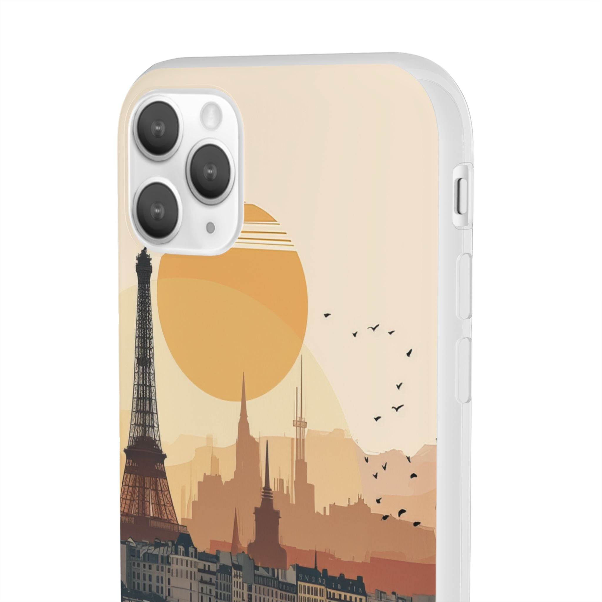 Parisian Sunset Serenity | Flexible Phone Case for iPhone