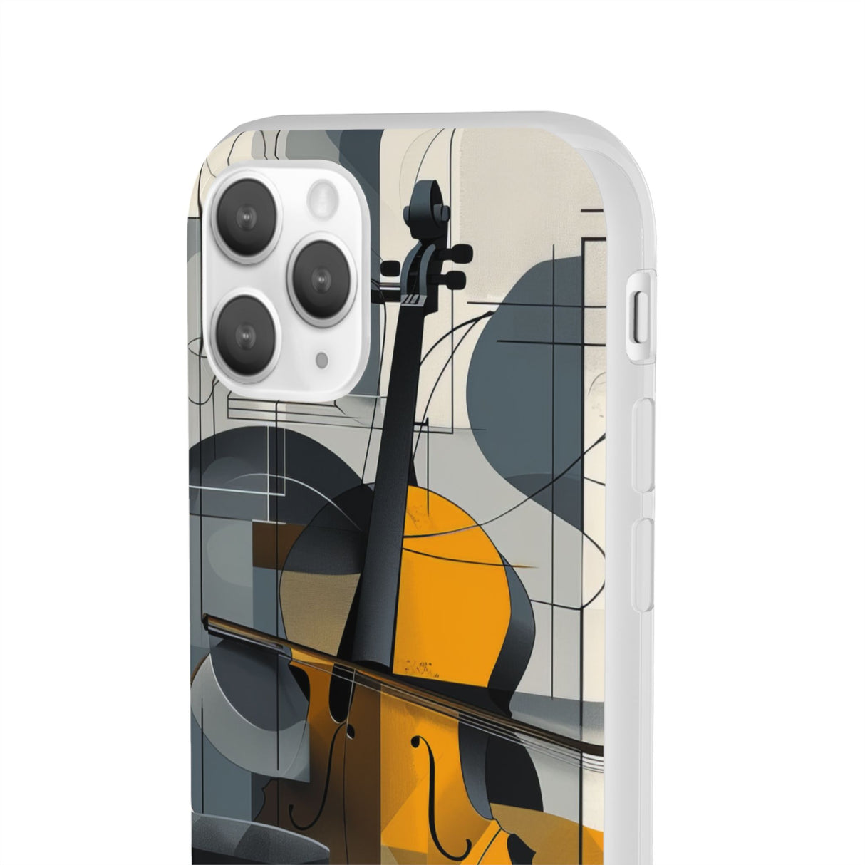 Cello-Abstraktion | Flexible Handyhülle für iPhone