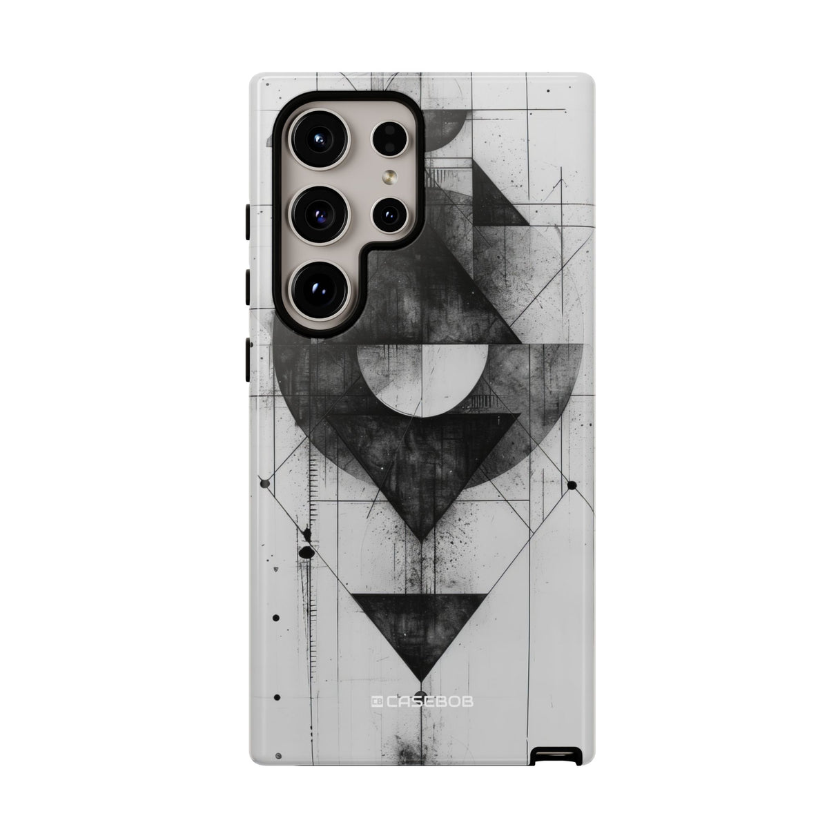 Geometric Monochrome Harmony - For Samsung S24