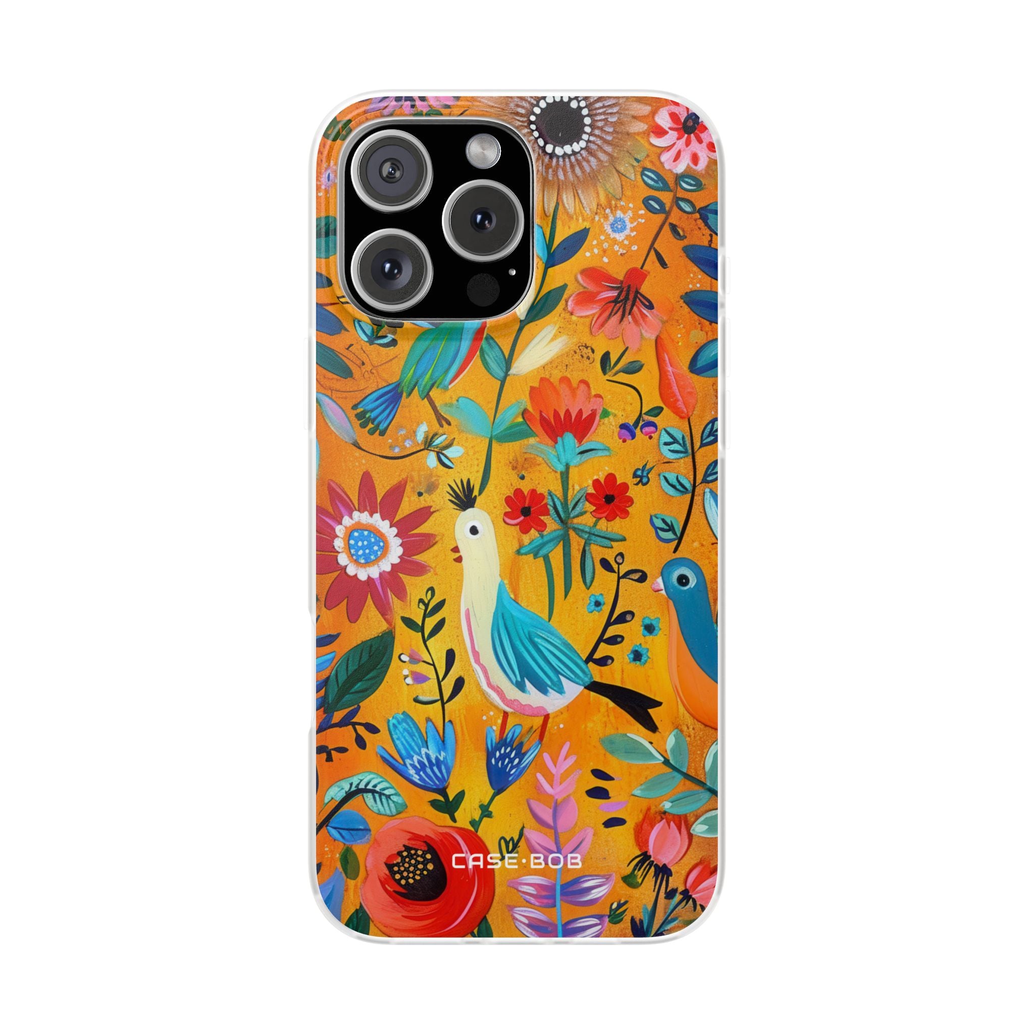 Colorful Birds Bloom iPhone 16 Pro Max Case - Soft