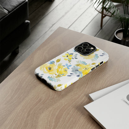 Yellow Floral - Protective Phone Case