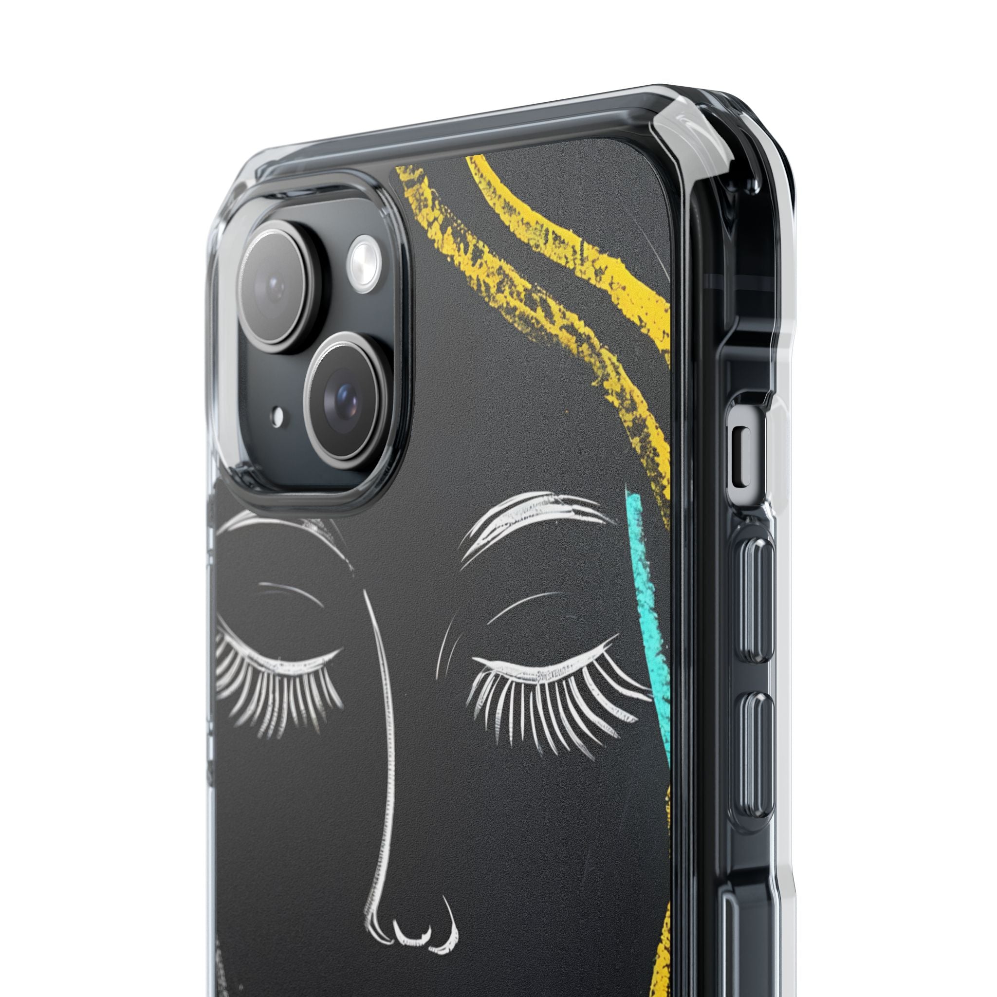 Vivid Minimalist Portrait iPhone Case - Impact