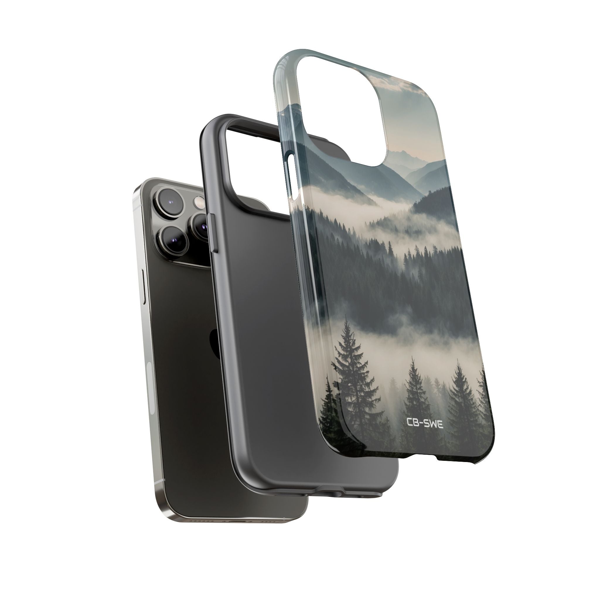 Misty Forest Embrace - iPhone Case