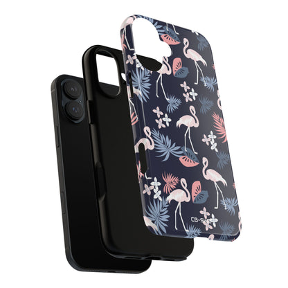 Flamingos Dance Playfully - iPhone Case